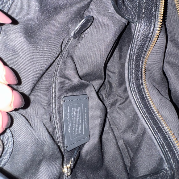 Coach Black Leather Shoulder Bag - Picture 9 of 13